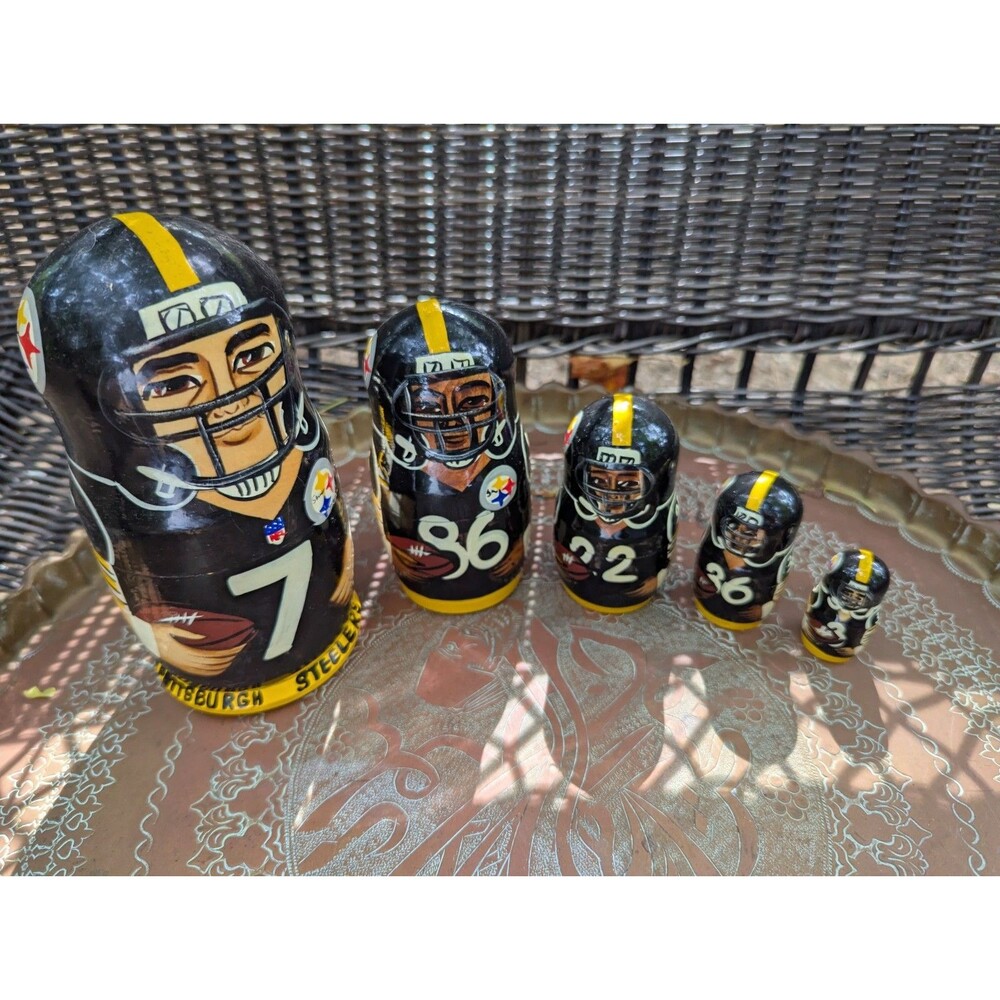Pittsburgh Steelers Russian Nesting Doll, 5 Piece Set